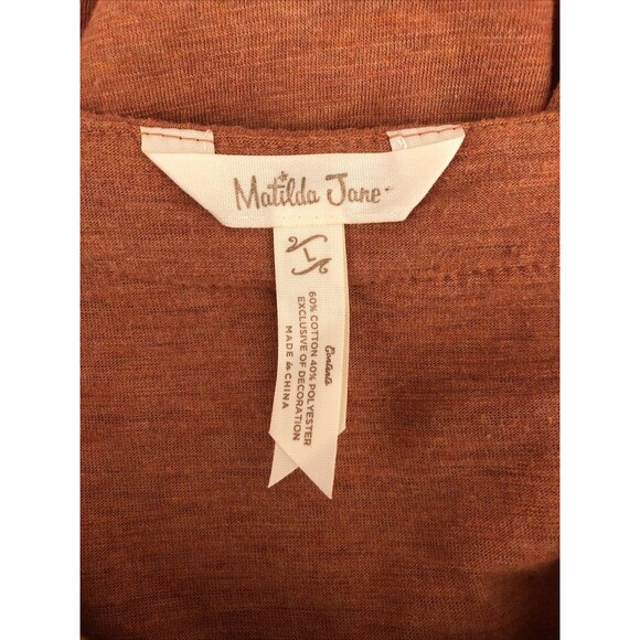 Matilda Jane Heart to Heart Homeroom Tiered Knit Dress Size L Large EUC - Picture 5 of 6